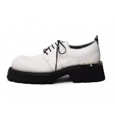 Horsehair derby shoes genuine leather white casual heightening leather shoes thick-soled shoes for men 149019