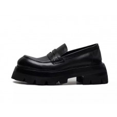 Daily commuting platform sole height-increasing men's shoes original niche thick-soled big-toe loafers 142703