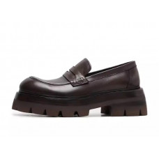 New British thick-soled loafers, one-step business casual height-increasing men's shoes 142703